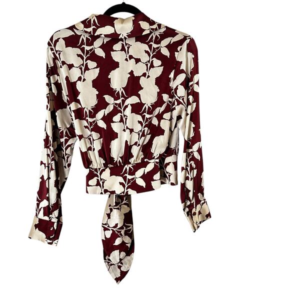 Anthropologie Floral Wrap Blouse - Picture 9 of 10